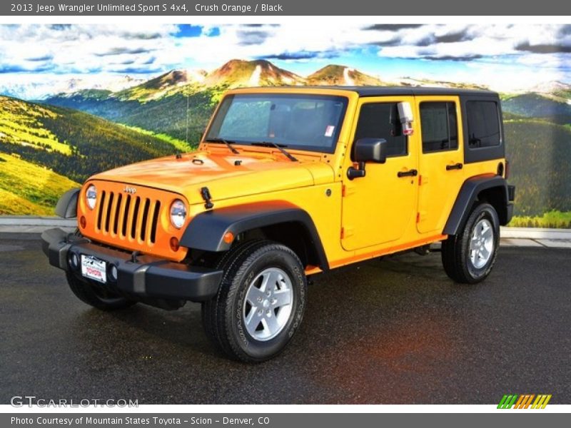 Crush Orange / Black 2013 Jeep Wrangler Unlimited Sport S 4x4