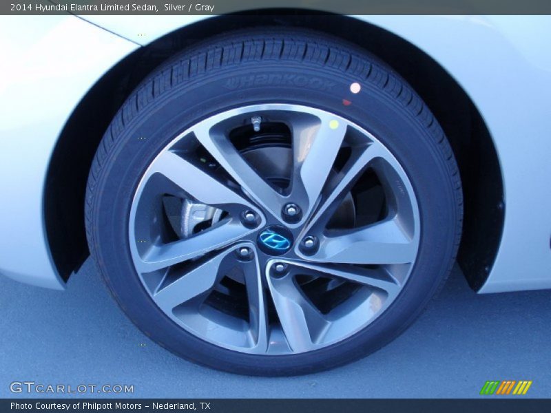 Silver / Gray 2014 Hyundai Elantra Limited Sedan