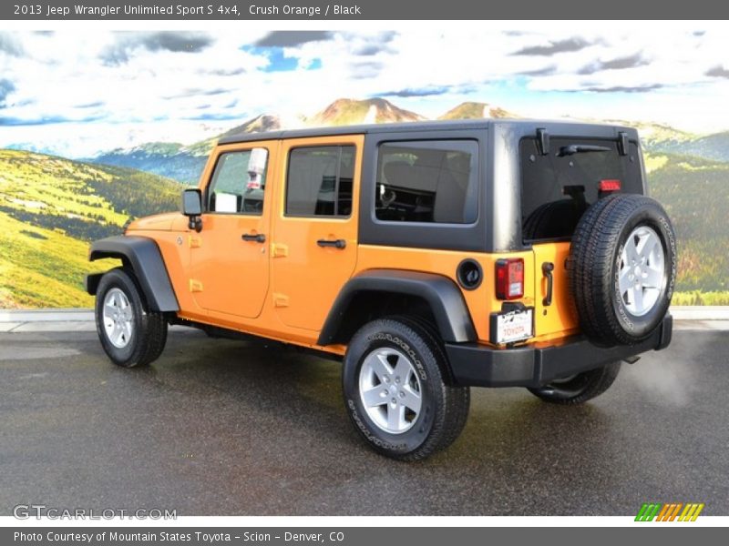 Crush Orange / Black 2013 Jeep Wrangler Unlimited Sport S 4x4