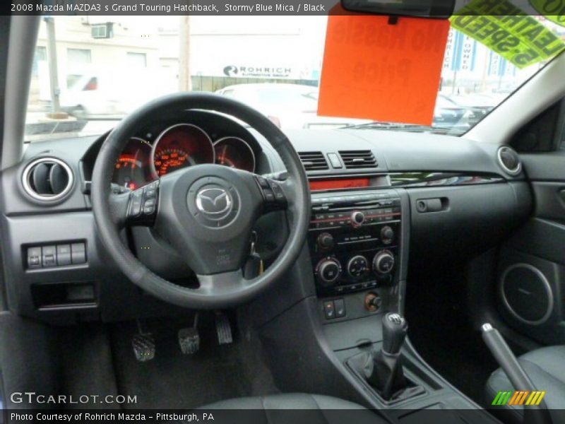Stormy Blue Mica / Black 2008 Mazda MAZDA3 s Grand Touring Hatchback