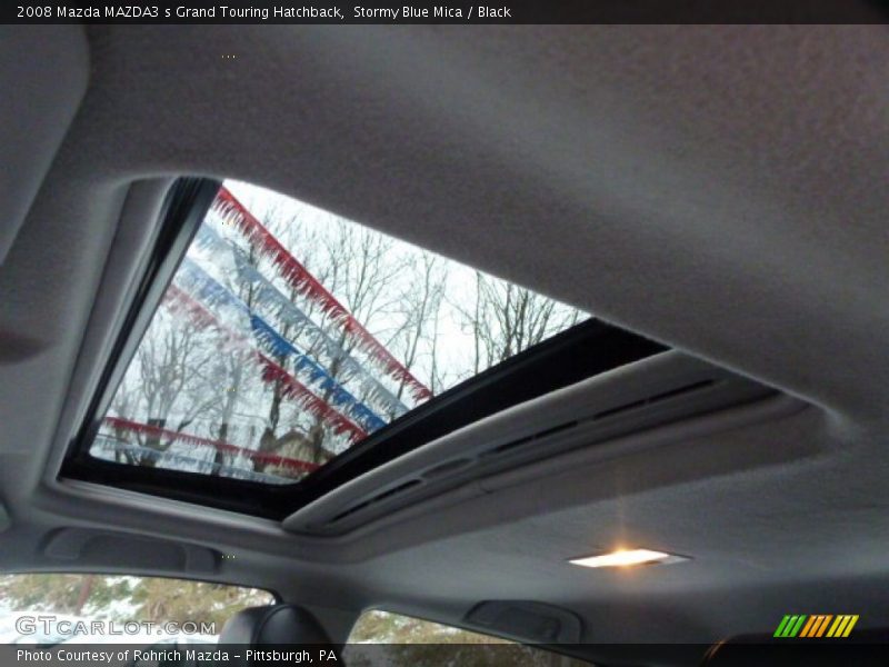 Stormy Blue Mica / Black 2008 Mazda MAZDA3 s Grand Touring Hatchback