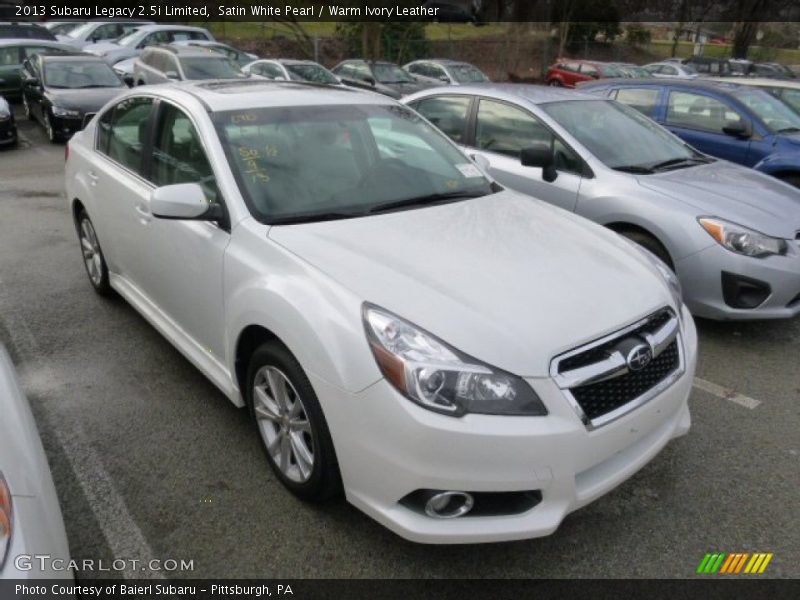 Satin White Pearl / Warm Ivory Leather 2013 Subaru Legacy 2.5i Limited
