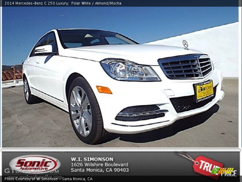 Polar White / Almond/Mocha 2014 Mercedes-Benz C 250 Luxury