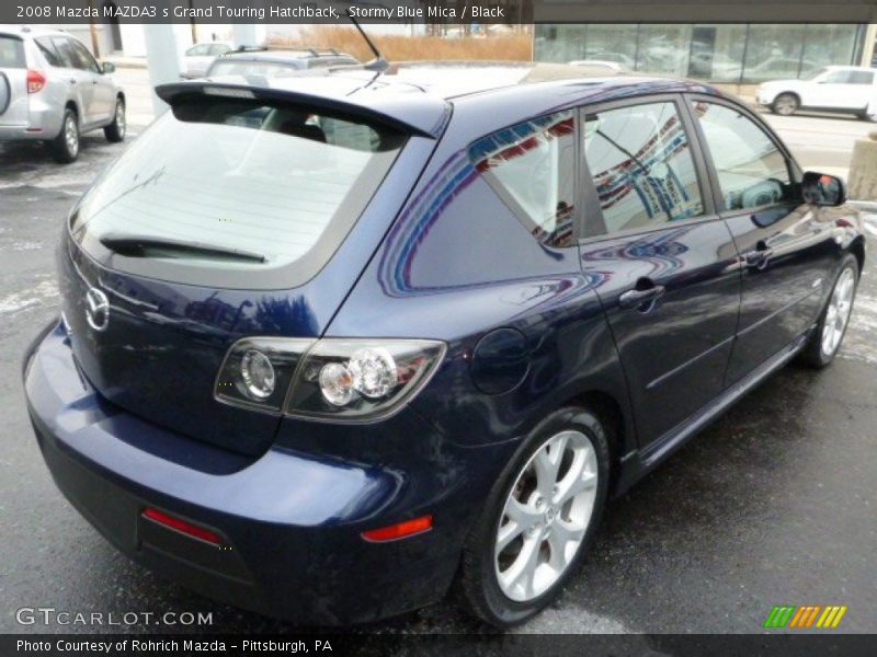 Stormy Blue Mica / Black 2008 Mazda MAZDA3 s Grand Touring Hatchback