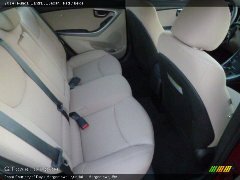 Rear Seat of 2014 Elantra SE Sedan