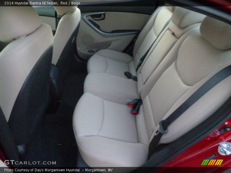 Rear Seat of 2014 Elantra SE Sedan