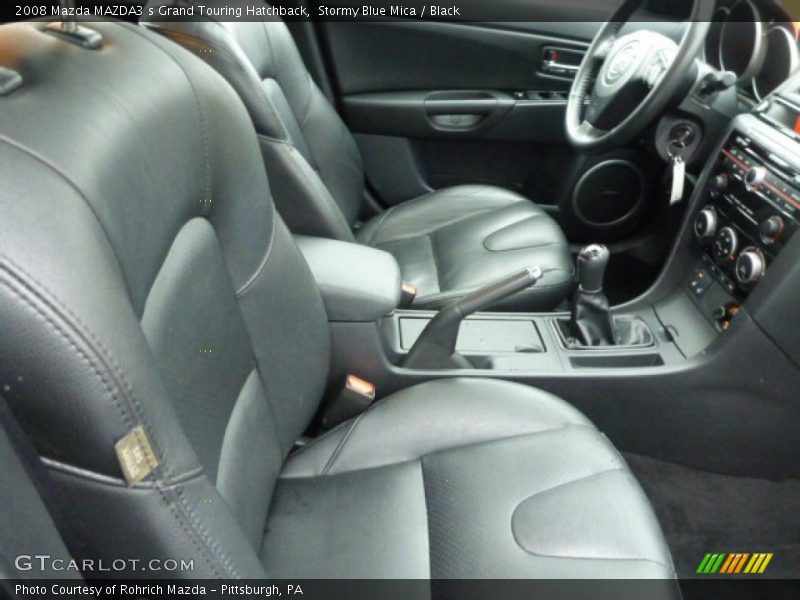 Stormy Blue Mica / Black 2008 Mazda MAZDA3 s Grand Touring Hatchback