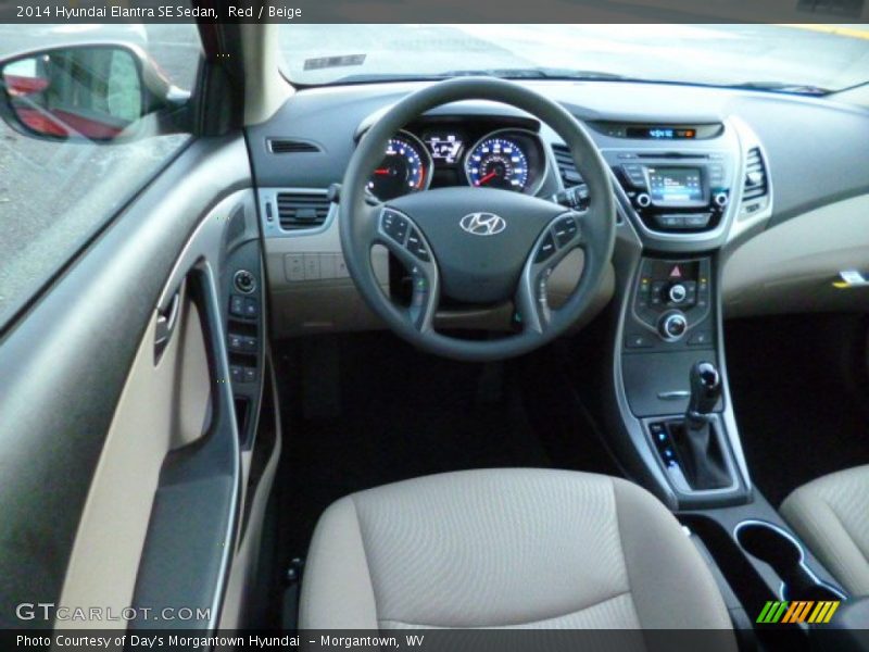 Beige Interior - 2014 Elantra SE Sedan 