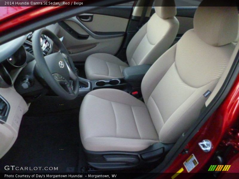 Front Seat of 2014 Elantra SE Sedan