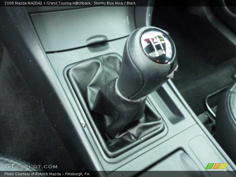 Stormy Blue Mica / Black 2008 Mazda MAZDA3 s Grand Touring Hatchback