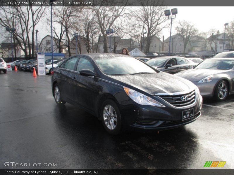 Pacific Blue Pearl / Gray 2012 Hyundai Sonata GLS