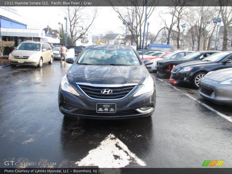 Pacific Blue Pearl / Gray 2012 Hyundai Sonata GLS