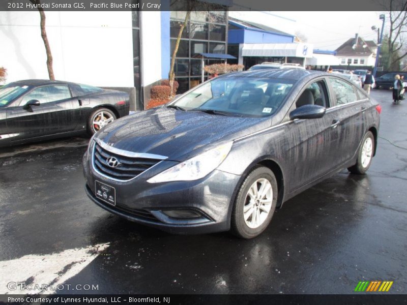 Pacific Blue Pearl / Gray 2012 Hyundai Sonata GLS