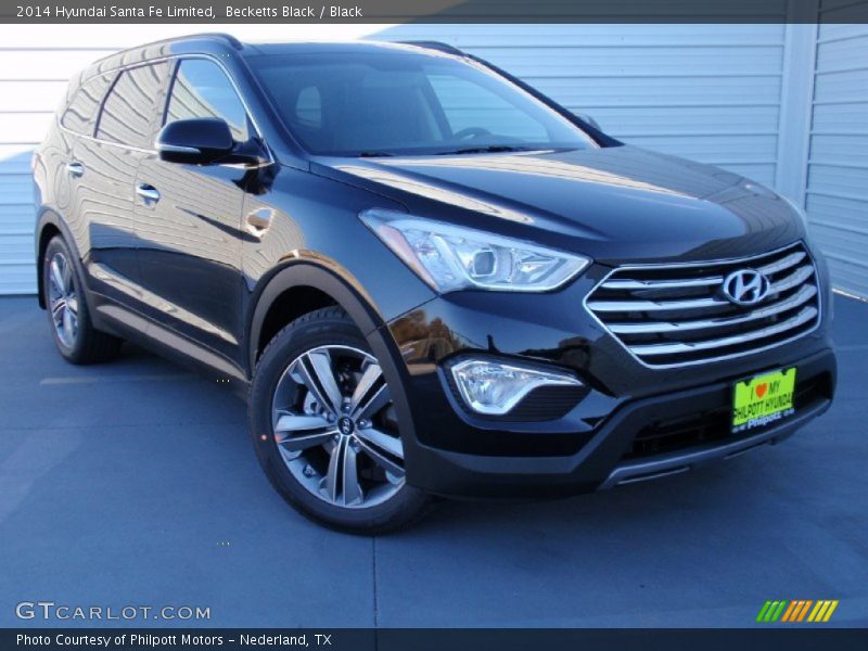 Becketts Black / Black 2014 Hyundai Santa Fe Limited