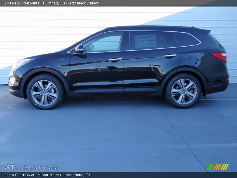 Becketts Black / Black 2014 Hyundai Santa Fe Limited