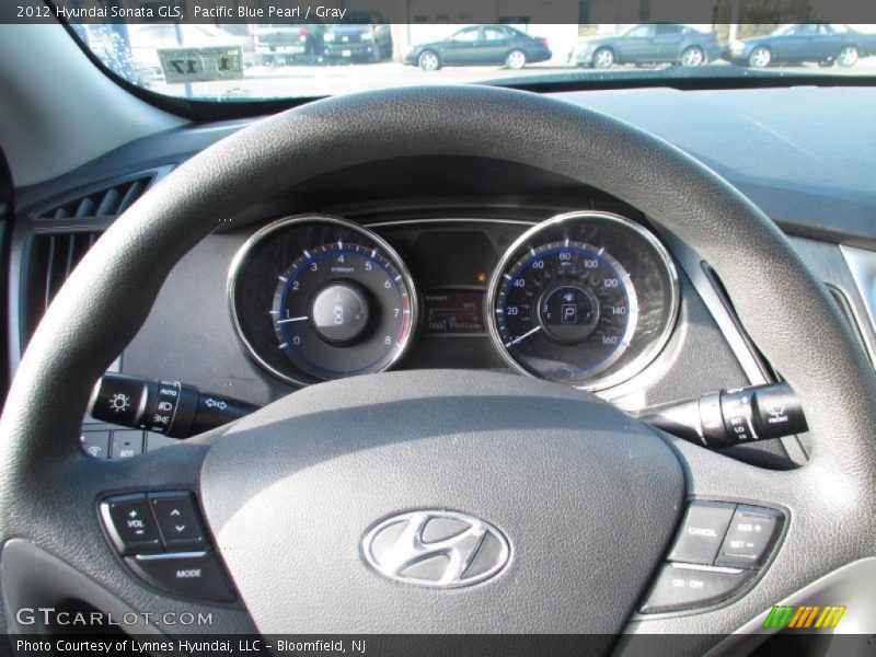 Pacific Blue Pearl / Gray 2012 Hyundai Sonata GLS