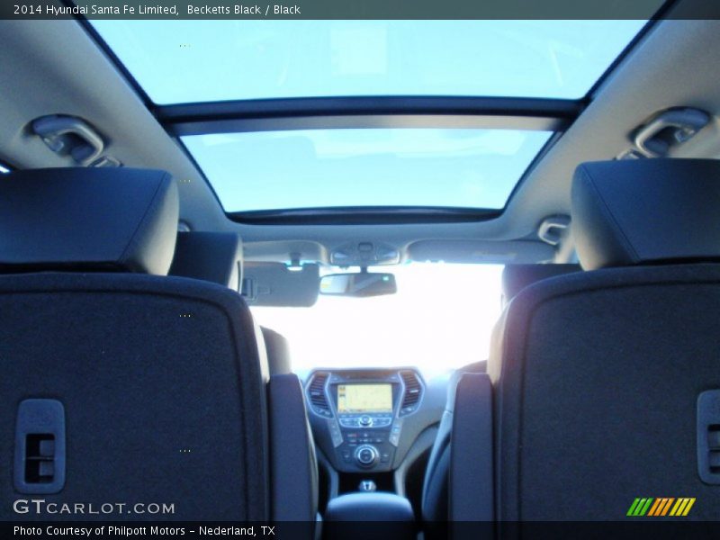 Sunroof of 2014 Santa Fe Limited