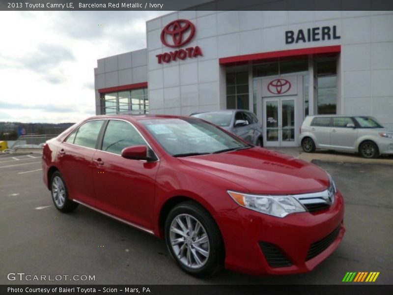 Barcelona Red Metallic / Ivory 2013 Toyota Camry LE