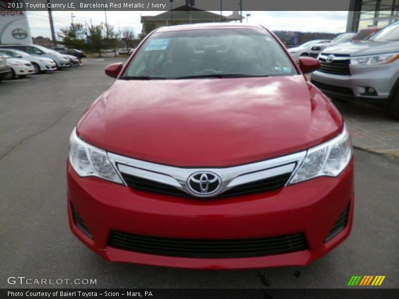 Barcelona Red Metallic / Ivory 2013 Toyota Camry LE