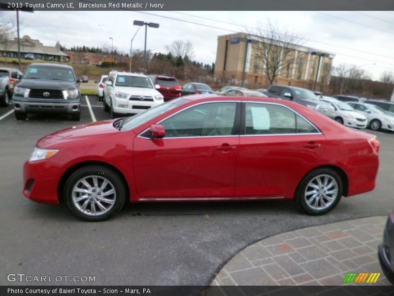 Barcelona Red Metallic / Ivory 2013 Toyota Camry LE