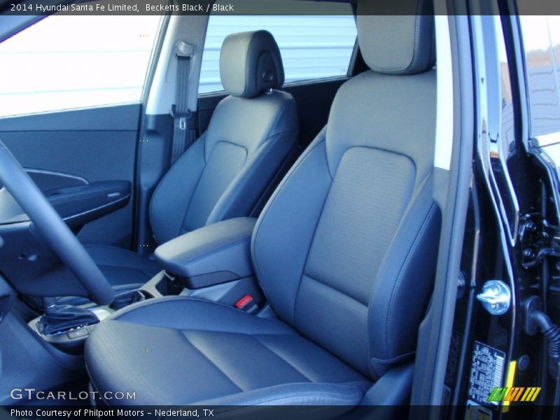 Front Seat of 2014 Santa Fe Limited