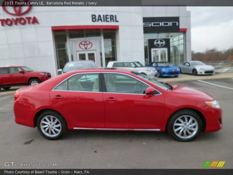 Barcelona Red Metallic / Ivory 2013 Toyota Camry LE