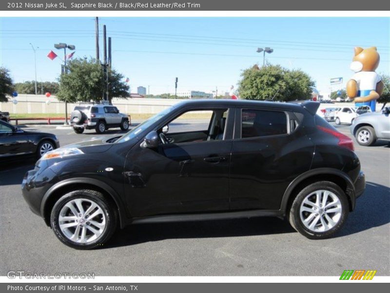 Sapphire Black / Black/Red Leather/Red Trim 2012 Nissan Juke SL