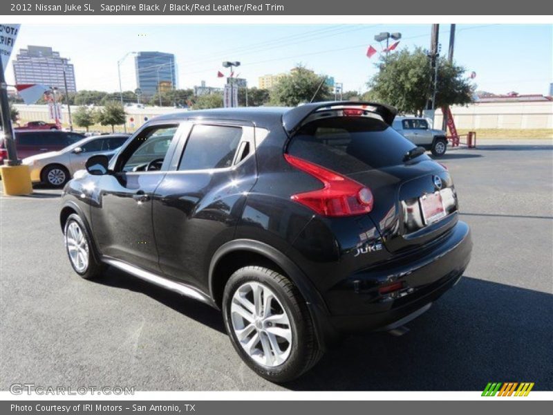 Sapphire Black / Black/Red Leather/Red Trim 2012 Nissan Juke SL