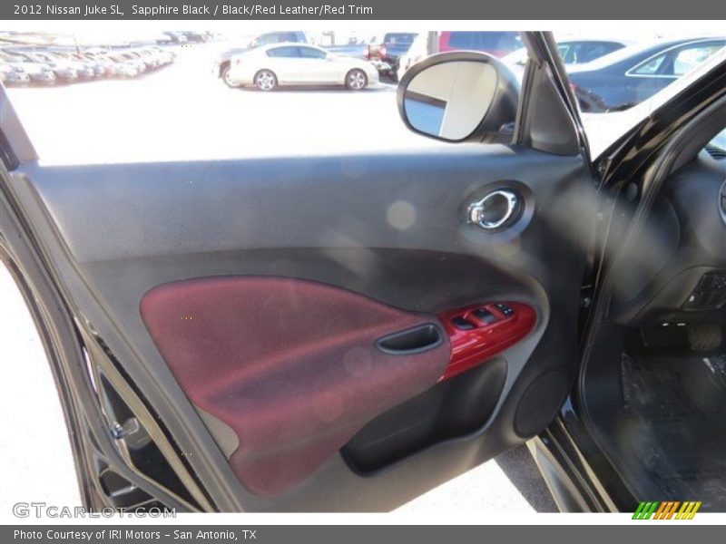 Sapphire Black / Black/Red Leather/Red Trim 2012 Nissan Juke SL
