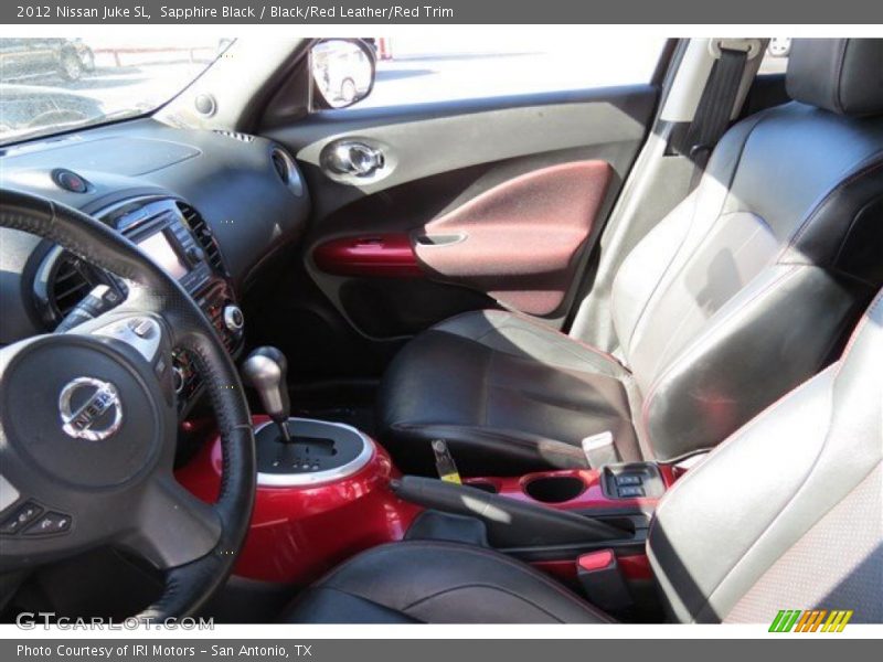 Sapphire Black / Black/Red Leather/Red Trim 2012 Nissan Juke SL