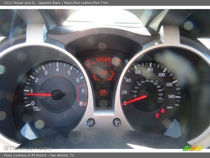 Sapphire Black / Black/Red Leather/Red Trim 2012 Nissan Juke SL