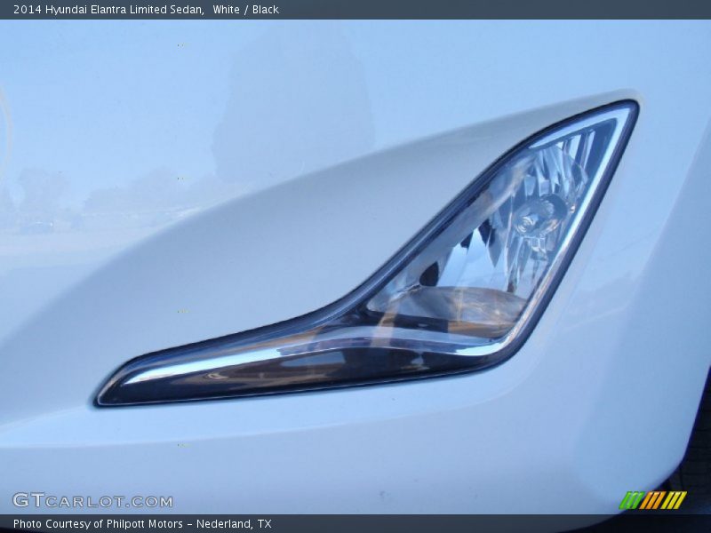 White / Black 2014 Hyundai Elantra Limited Sedan