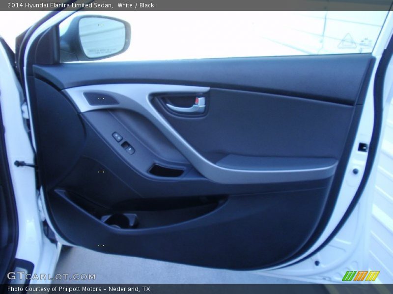 White / Black 2014 Hyundai Elantra Limited Sedan
