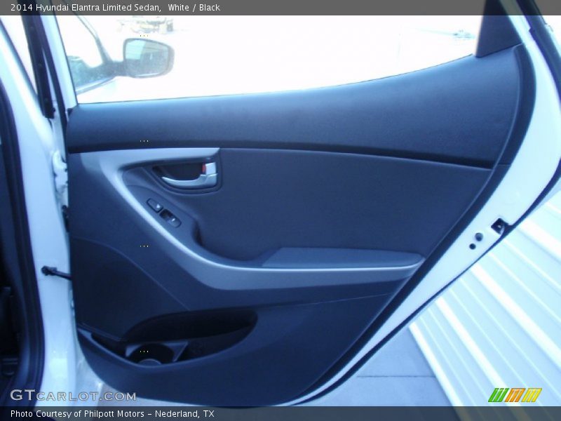 White / Black 2014 Hyundai Elantra Limited Sedan