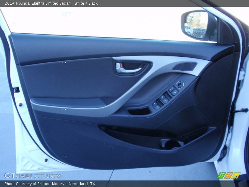 White / Black 2014 Hyundai Elantra Limited Sedan