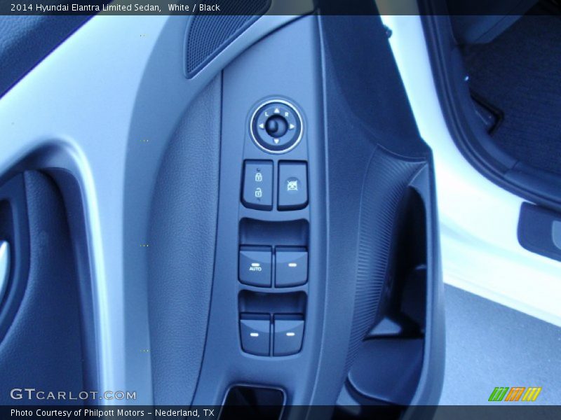 White / Black 2014 Hyundai Elantra Limited Sedan