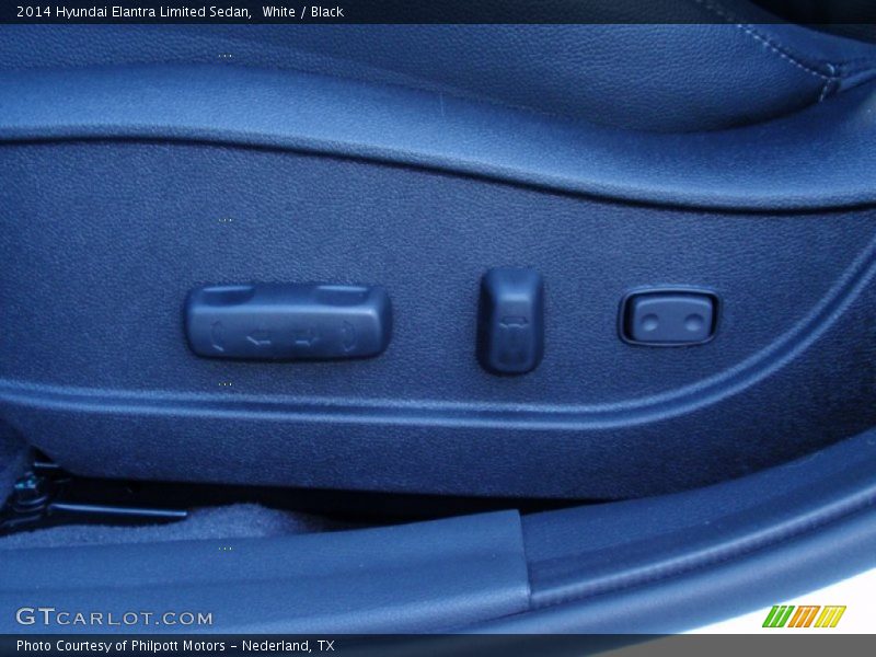 White / Black 2014 Hyundai Elantra Limited Sedan