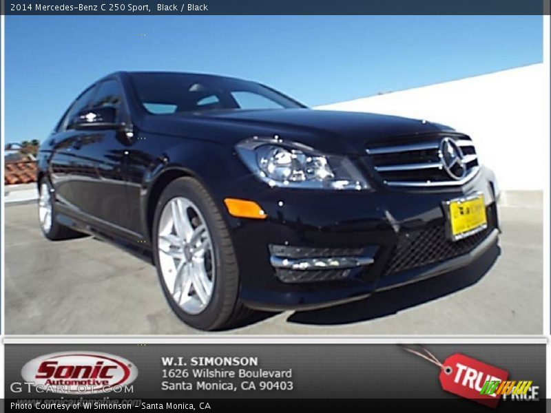Black / Black 2014 Mercedes-Benz C 250 Sport