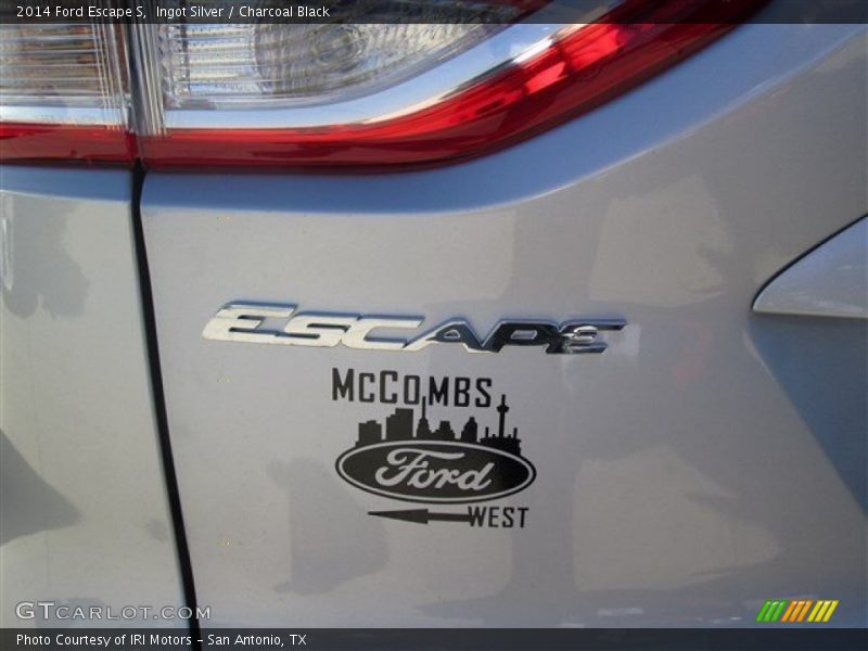 Ingot Silver / Charcoal Black 2014 Ford Escape S