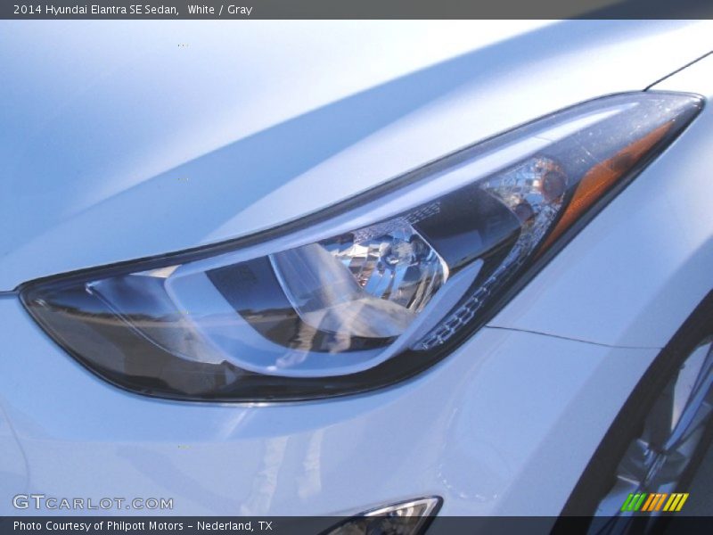 White / Gray 2014 Hyundai Elantra SE Sedan