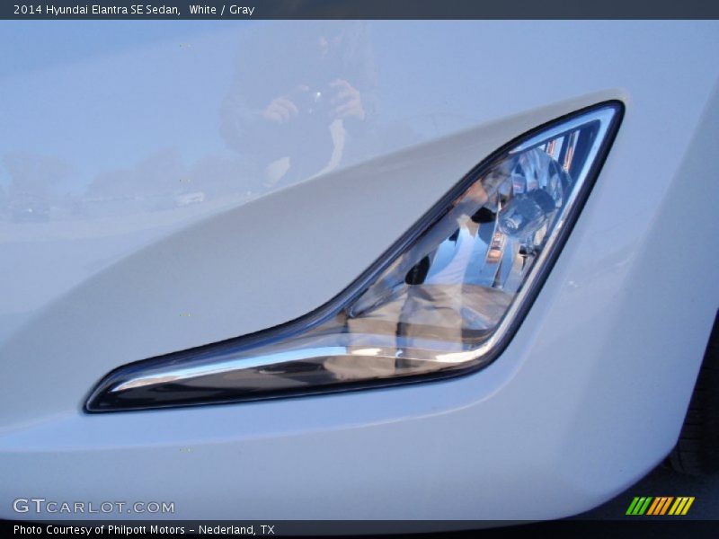White / Gray 2014 Hyundai Elantra SE Sedan