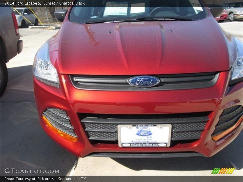 Sunset / Charcoal Black 2014 Ford Escape S