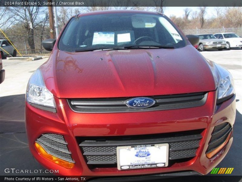 Sunset / Charcoal Black 2014 Ford Escape S