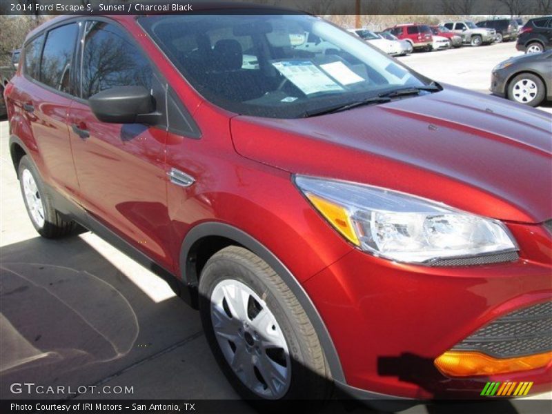 Sunset / Charcoal Black 2014 Ford Escape S