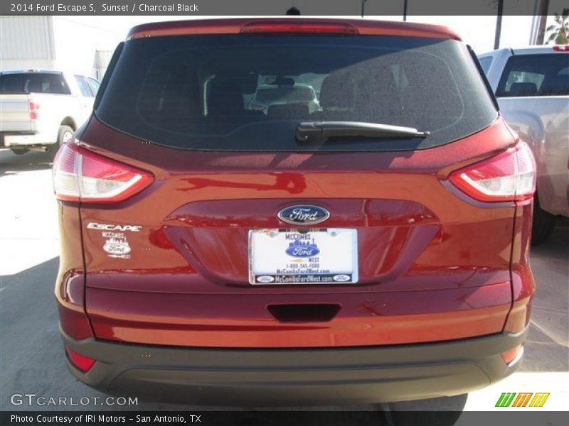 Sunset / Charcoal Black 2014 Ford Escape S