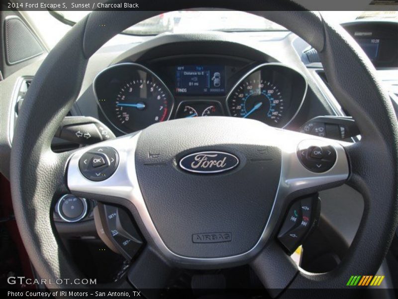 Sunset / Charcoal Black 2014 Ford Escape S