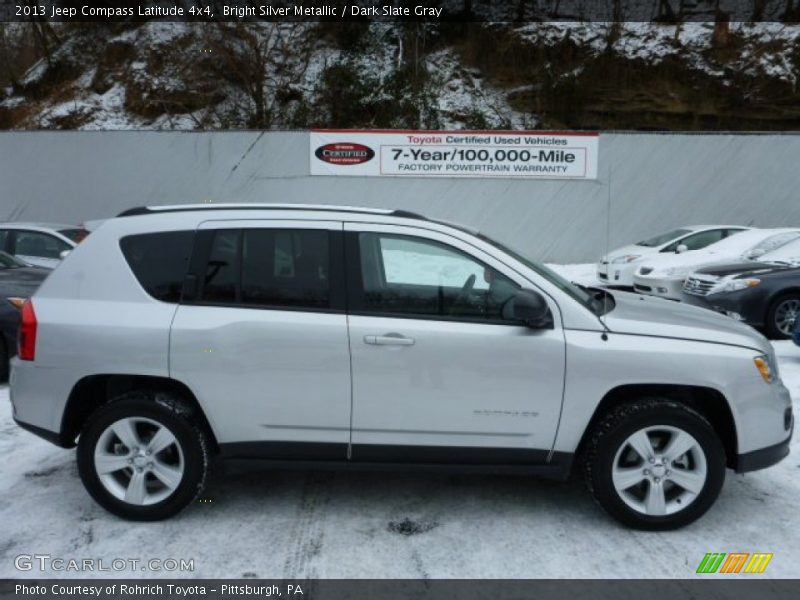 Bright Silver Metallic / Dark Slate Gray 2013 Jeep Compass Latitude 4x4