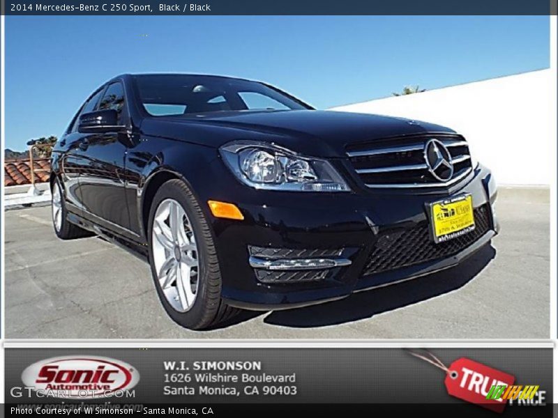 Black / Black 2014 Mercedes-Benz C 250 Sport