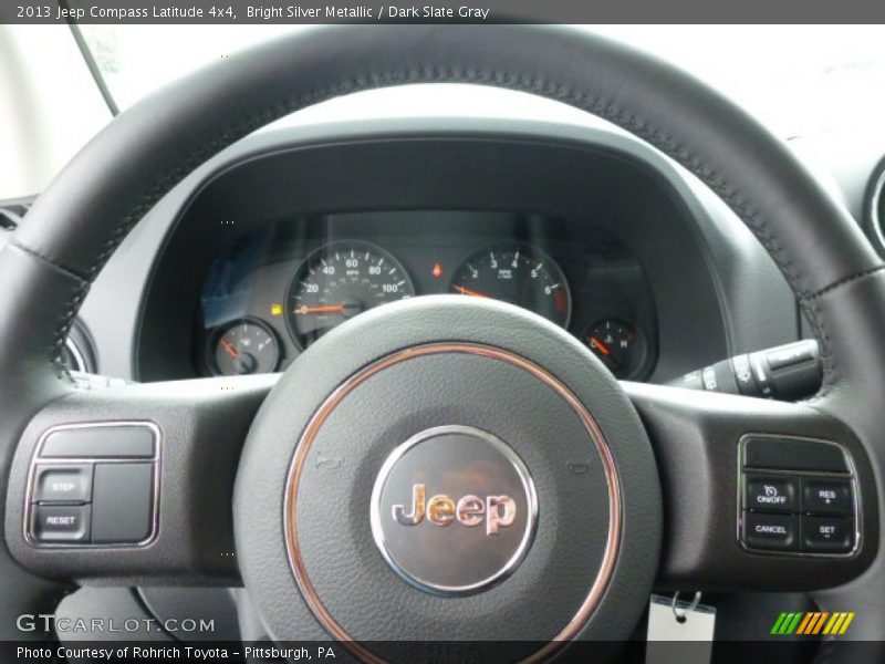 Bright Silver Metallic / Dark Slate Gray 2013 Jeep Compass Latitude 4x4