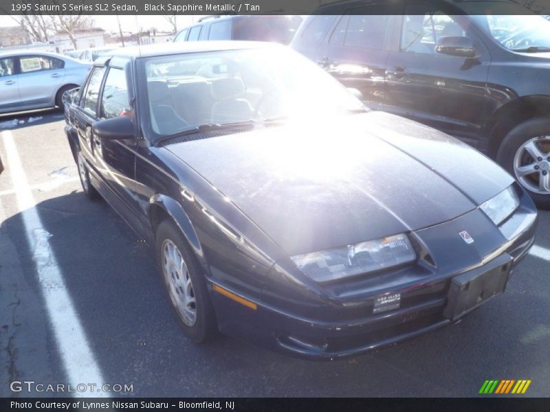 Black Sapphire Metallic / Tan 1995 Saturn S Series SL2 Sedan